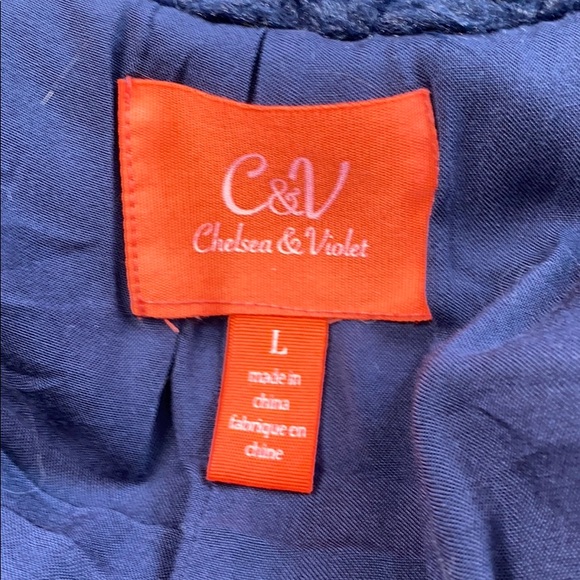 Chelsea & Violet Navy Faux Fur Vest - Picture 8 of 9